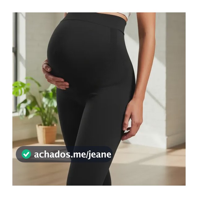 Calça Legging Gestante Lupo Loba Sem Costura Confortável