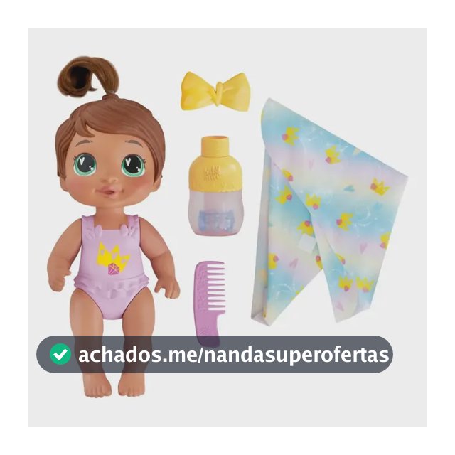 Boneca Baby Alive Bebê Shampoo Sophia Sparkle - Cabelos Castanhos, Brinquedo Interativo, 28 cm - A partir de 3 Anos