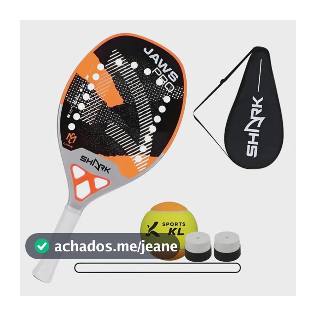 Raquete De Beach Tennis Shark Jaws Pro 22mm Cappelletti Brin 320/330g 25/26 B