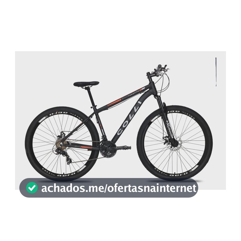 Bicicleta Colli Toronto Aluminio Aro 29 Disco-shimano 21v Cor PRETO/LARANJA NEON Tamanho do quadro 17