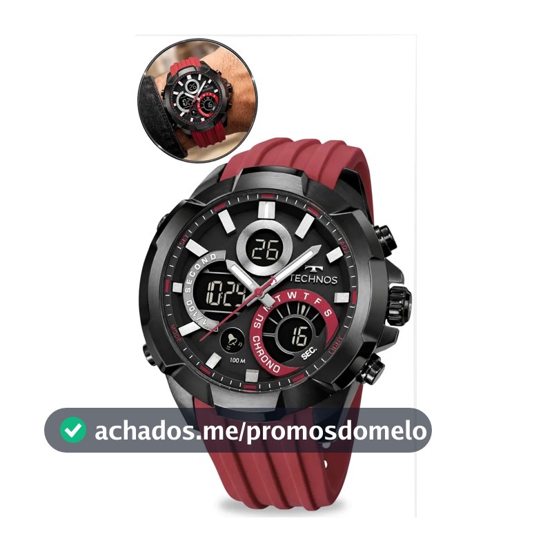 Relógio Technos Masculino Digitech Preto