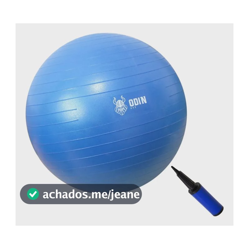 Bola Suiça Pilates Yoga Abdominal Gym Ball 75cm Bomba Grátis Cor Azul