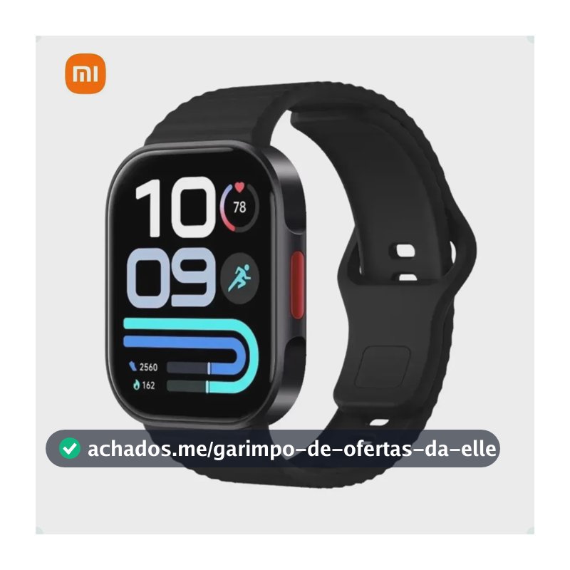 Relógio Smartwatch Xiaomi Redmi Watch 6 Lite Amoled 1,96” Gps 5atm Preto