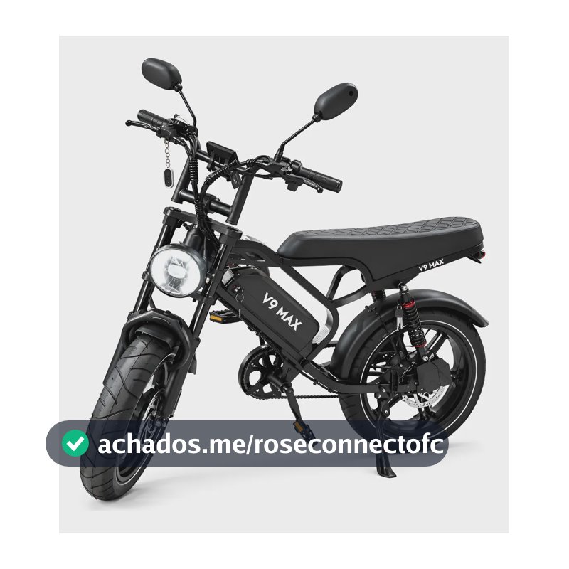 Bicicleta Elétrica V9 Max 1000w Freio Hidráulico Alarme Nfc Preto