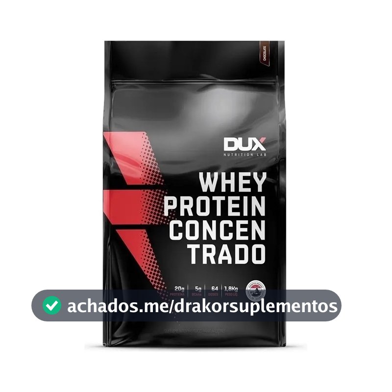 Whey Protein Concentrado Dux Nutrition 1.8 Kg Sabor Chocolate