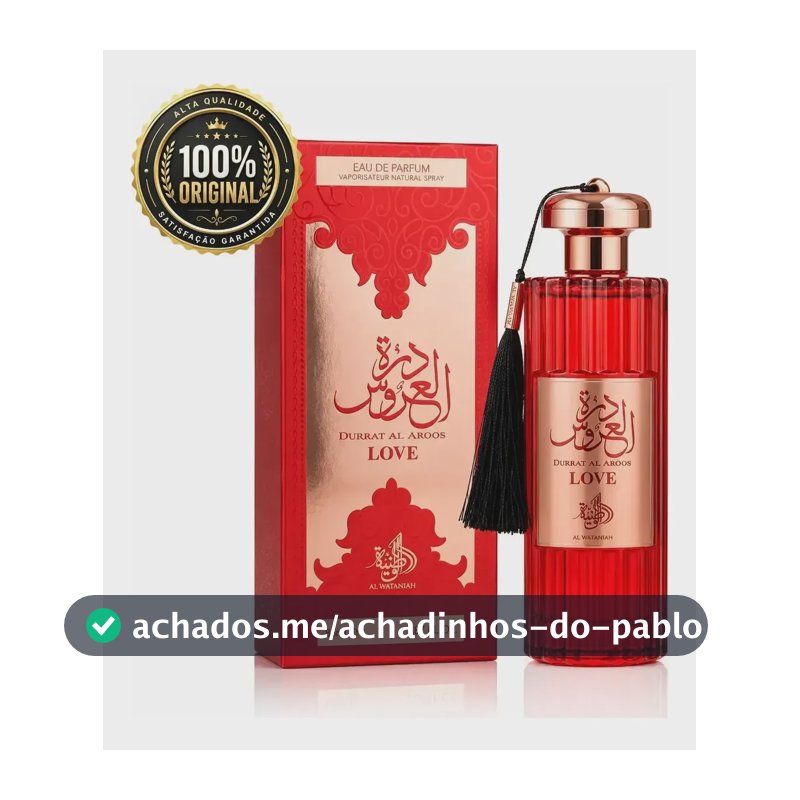 Perfume Árabe Al Wataniah Durrat Al Aroos Love Edp 85ml