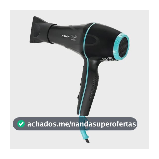 Secador De Cabelo Stylle Profissional Motor Ac 2000w Taiff Preto