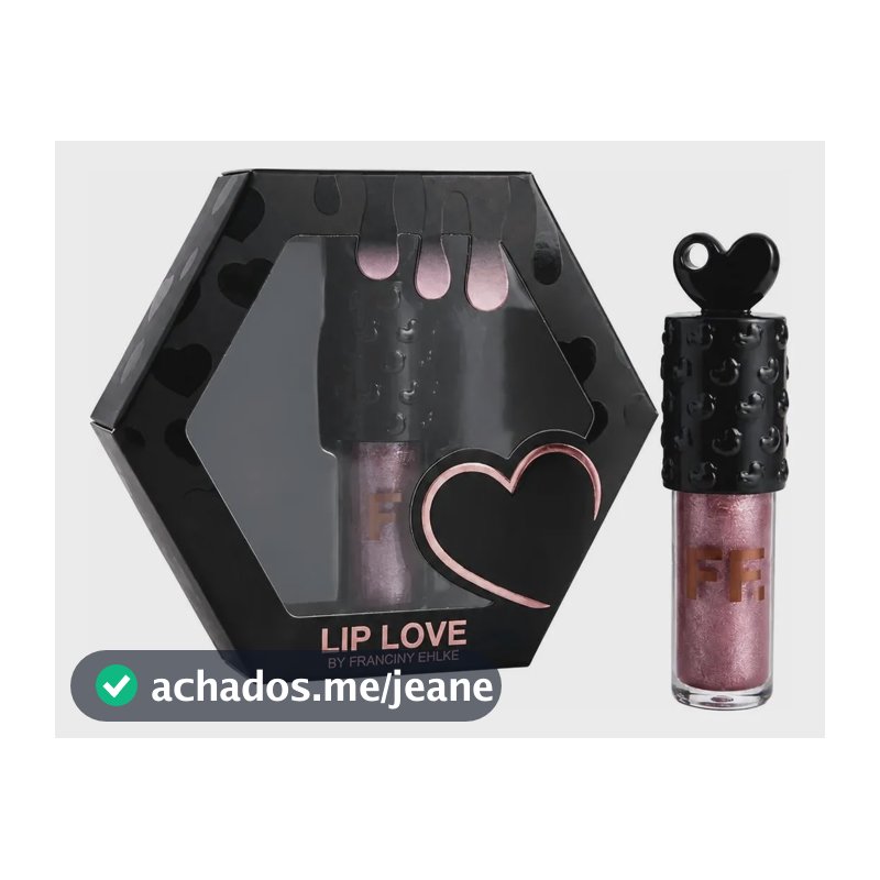 Gloss Lip Love Franciny Ehlke Brilho Efeito Plump Chaveiro Preto/mango