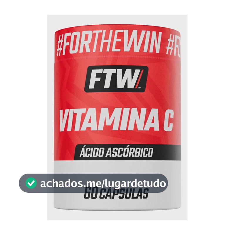 Vitamina C Ácido Ascórbico 60 Cápsulas - Ftw Sem Sabor