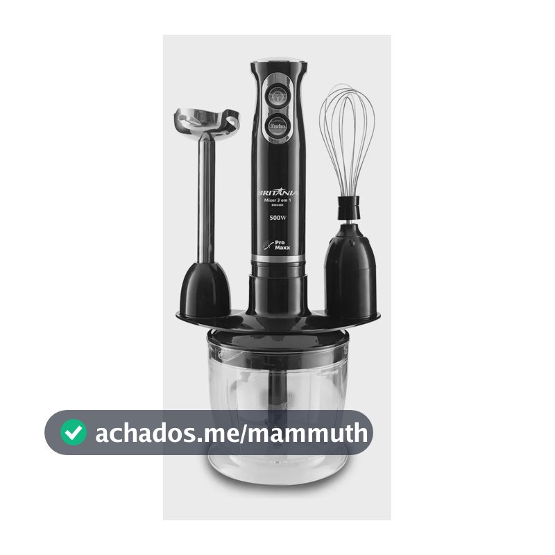 Mixer Bmx400p 3 Em 1 500w Cor Preto Britânia 110v Preto