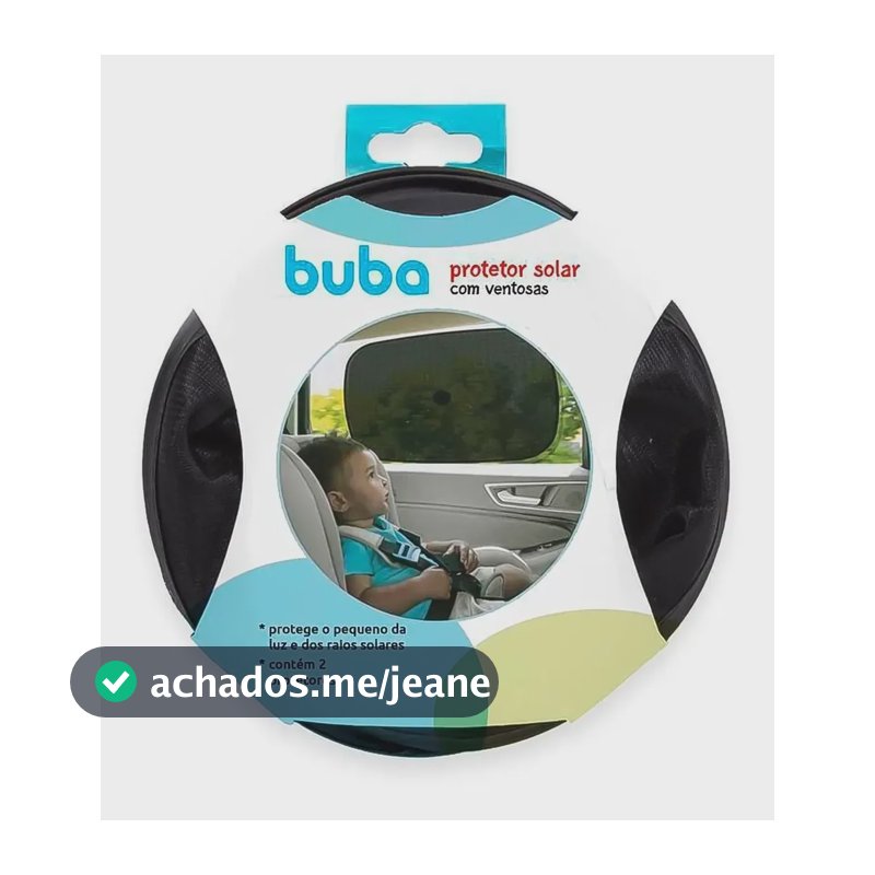 2 Protetores Solar Carro Infantil Bebe Proteção Ventosa Buba