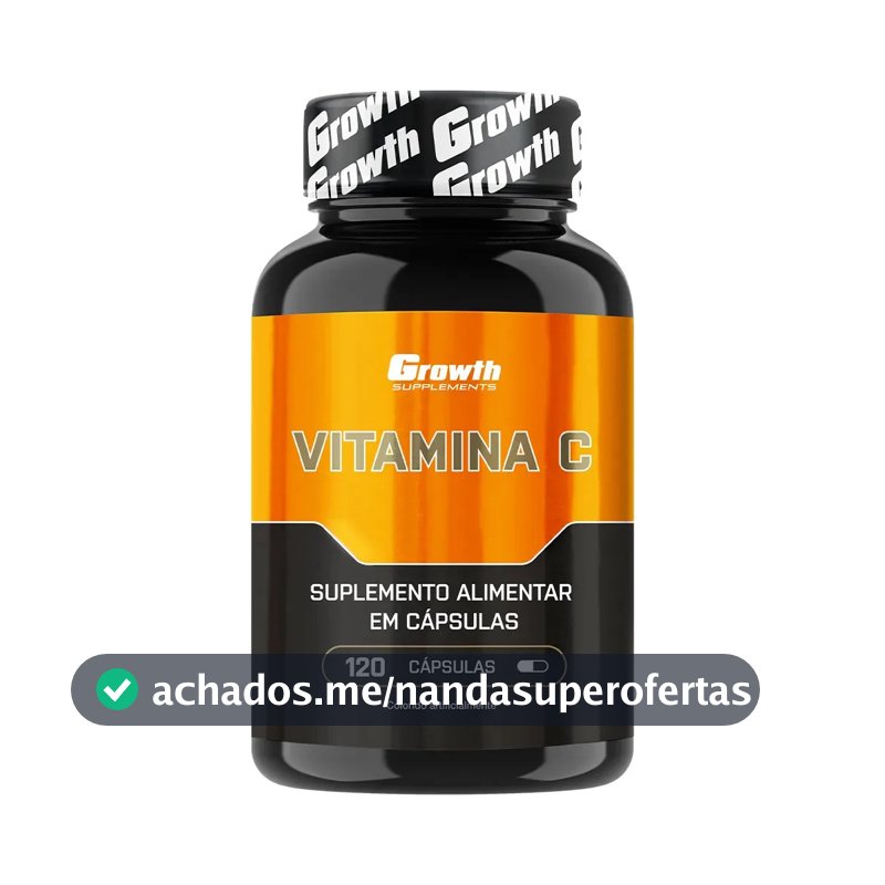 Vitamina C 120 Cápsulas Growth Supplements Natural