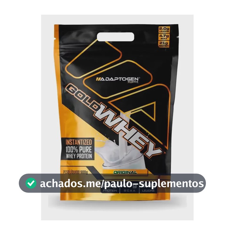 Gold Whey 900g Proteína Concentrado - Adaptogen Sabor