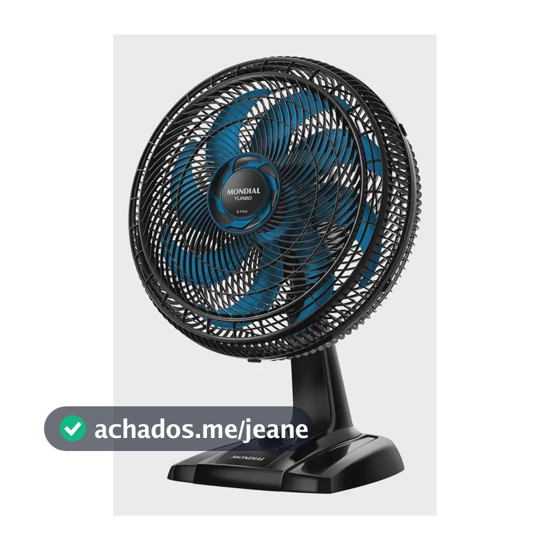 Ventilador De Mesa Vtx-40 Super Turbo 40cm  Mondial 220v Preta/azul 220v Azul Plástico 8