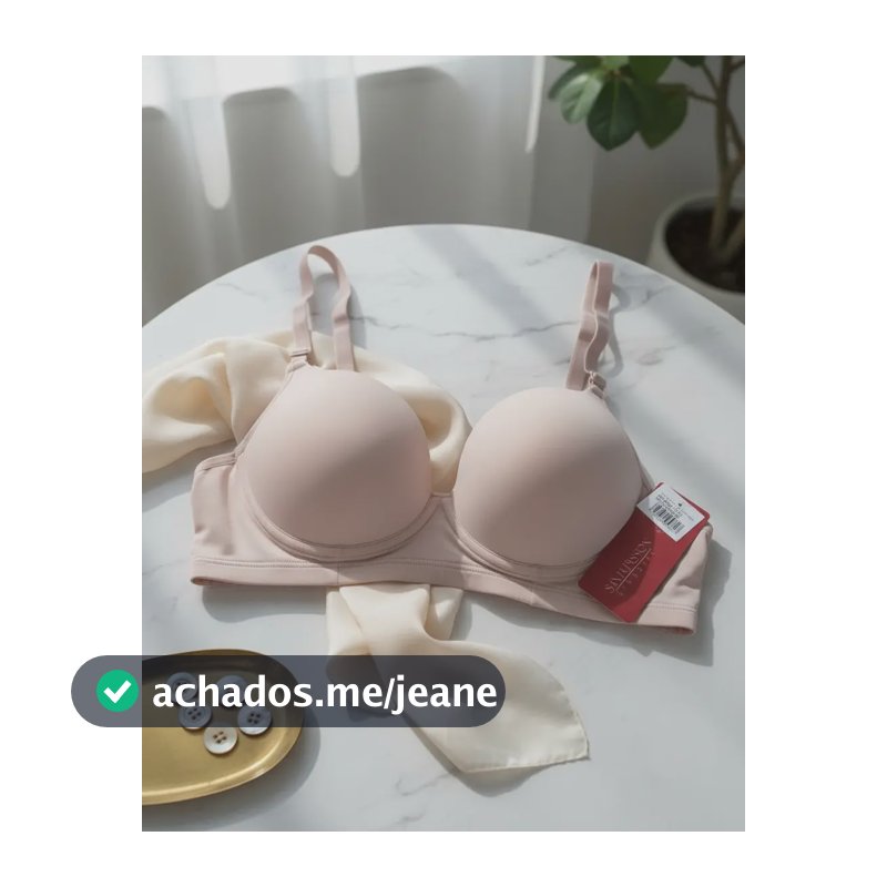 Sutiã Santa Passion Bojo Com Base Básico Feminino Bege Claro - Cristal Liso 44