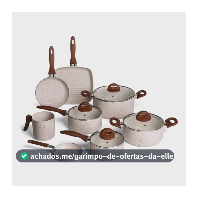 Conj de Panelas 8 Peças Ceramic Life Smart Plus Vanilla - Brinox