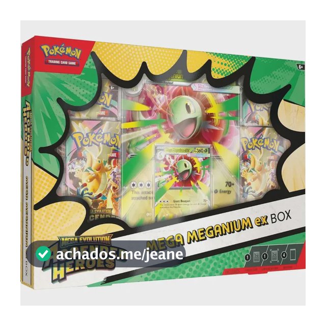 Conjunto De Cartas Mega Evolution Ascended Heroes Mega Meganium ex Box Pokémon
