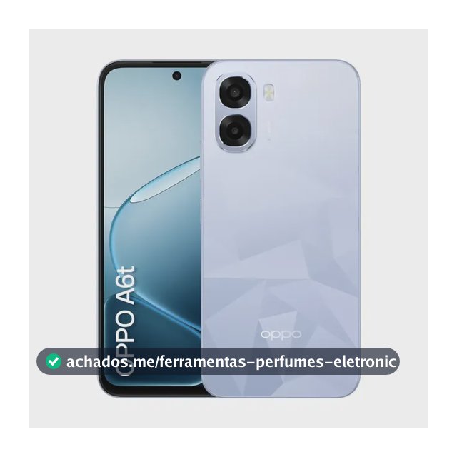 Smartphone OPPO A6t 128gb, 12gb Ram (4gb + 8gb Virtual Ram), Bateria Gigante de 6500mAh, Processador Snapdragon, Tela 120Hz, AI Câmera, IP64 - Azul Cristal