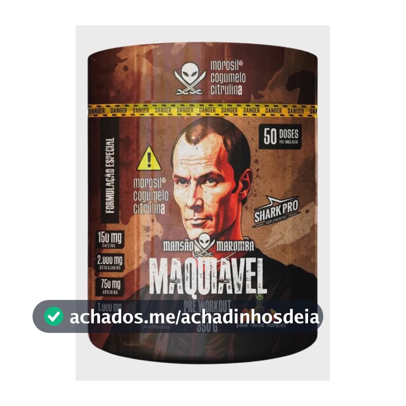 Maquiavel Pré Treino Pote 350g Shark Pro Sabor Frutas Tropicais