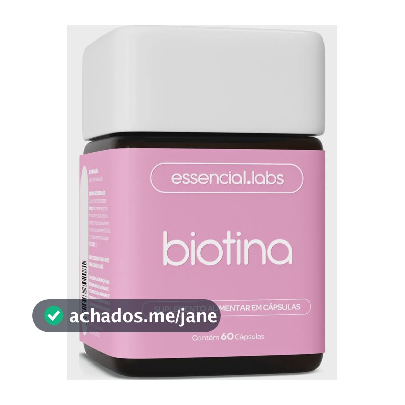 BIOTINA 45mcg - Fórmula Avançada para os Cabelos, Pele e Unhas - 60 doses