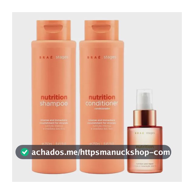 Stages Nutrition Shampoo + Condicionador + Óleo 60ml - Braé