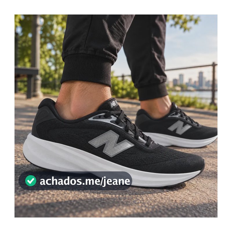 Tênis New Balance 680v9 Masculino Fresh Foam Corrida Treino Preto/cinza/branco Liso 39