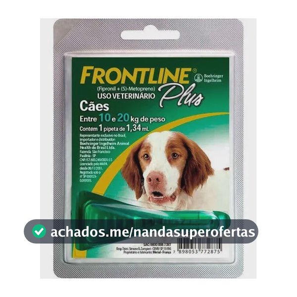Antipulgas Frontline Plus M Cachorro 10 A 20 Kg 1,34 Ml