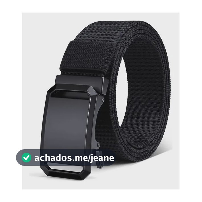 Cinto Tático Masculino Nylon Ajustável Fivela Automática Res Preto Único