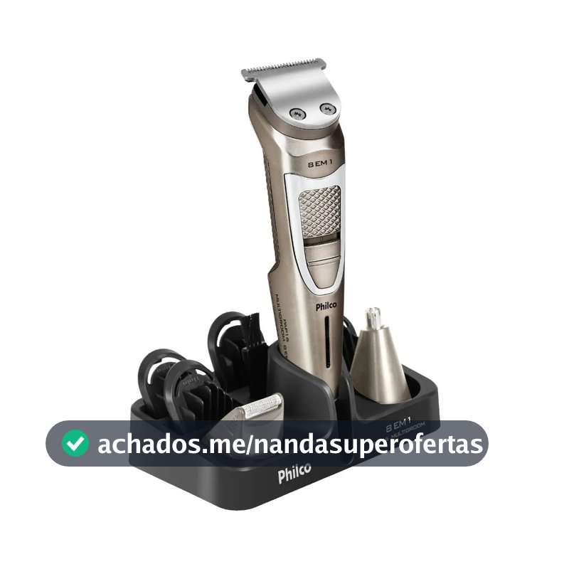 Aparador de Pelos Philco Multigroom 8 Em 1 Pap16 Cor Chumbo