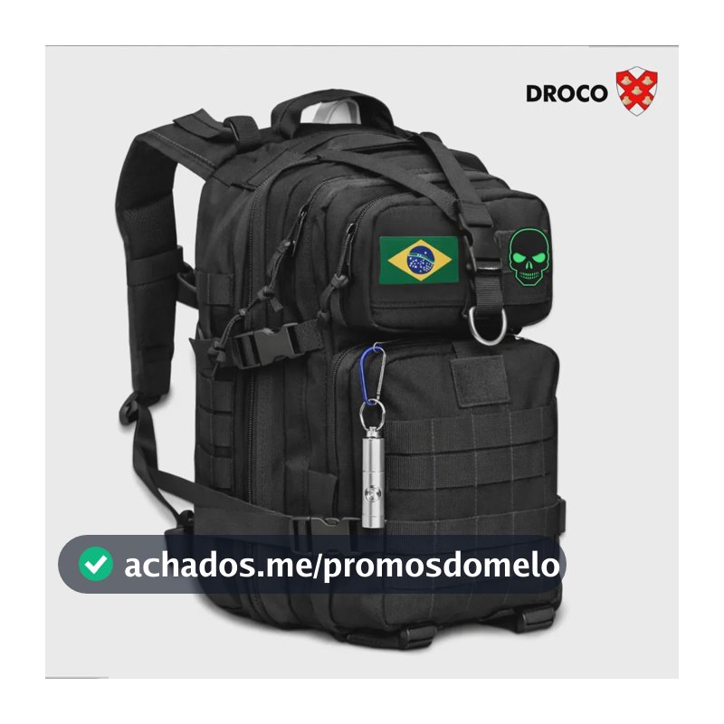 Mochila Tatica 50l Grande Militar Impermeavel Reforçada Resistente Viagem Cor Preto