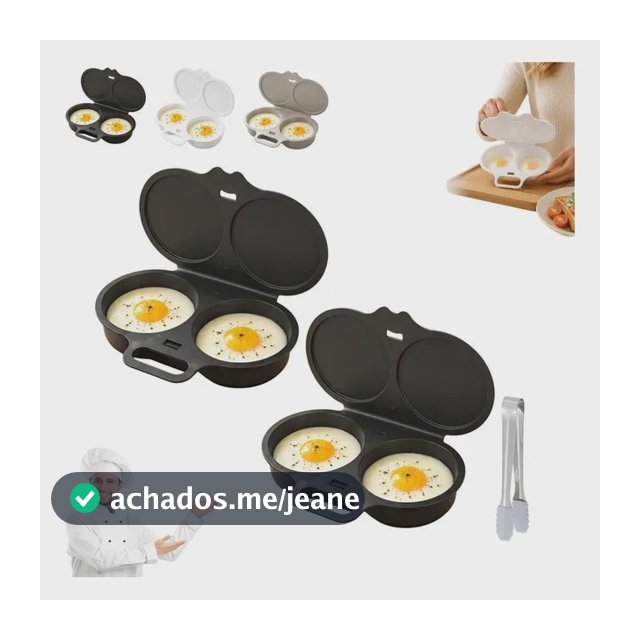 2 Ovos Cozidos No Vapor Para Microondas De Câmara Dupla Black