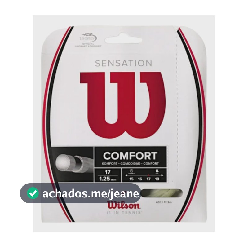 Corda Wilson Sensation 125 Para Raquete De Tennis Natural 12.5 Cm Natural
