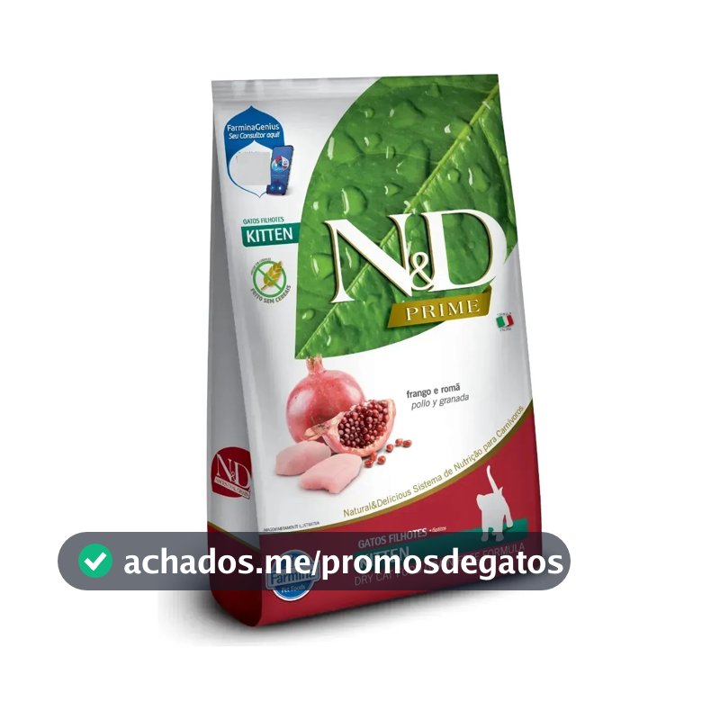 Ração N&d Prime Gato Filhote Frango E Romã 1,5kg