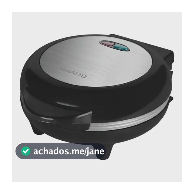 Omeleteira Antiaderente Elétrica Dupla 800W Mr. Cheff Redonda Preta 220V Agratto Aoip01i-02