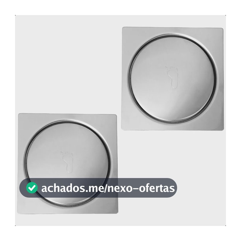 Kit 2 Ralo Click Inteligente 10x10 Cromado Em Aço Inox