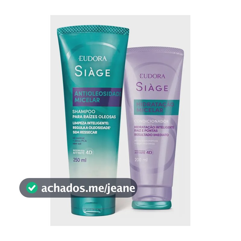 Kit Siàge Micelar Shampoo Antioleosidade 250ml+condicionador