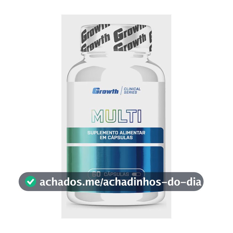 Multivitamínico 60 Cáps. Growth Supplements - Sem Sabor Sem Sabor