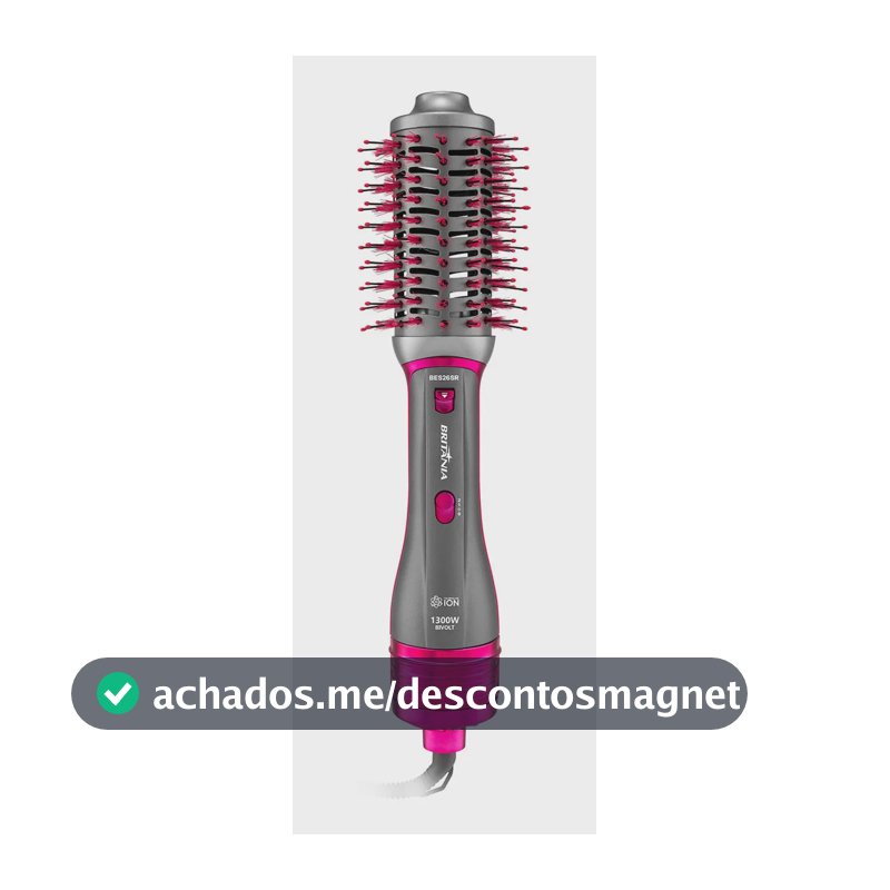 Escova Secadora Britânia 4 em 1 Cerâmica 1300W BES26SR Bivolt