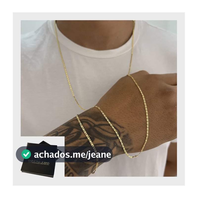 Corrente Masculina De Moeda Antiga Banhada A Ouro + Pulseira Colar Masculino Fino Dourado 60cm