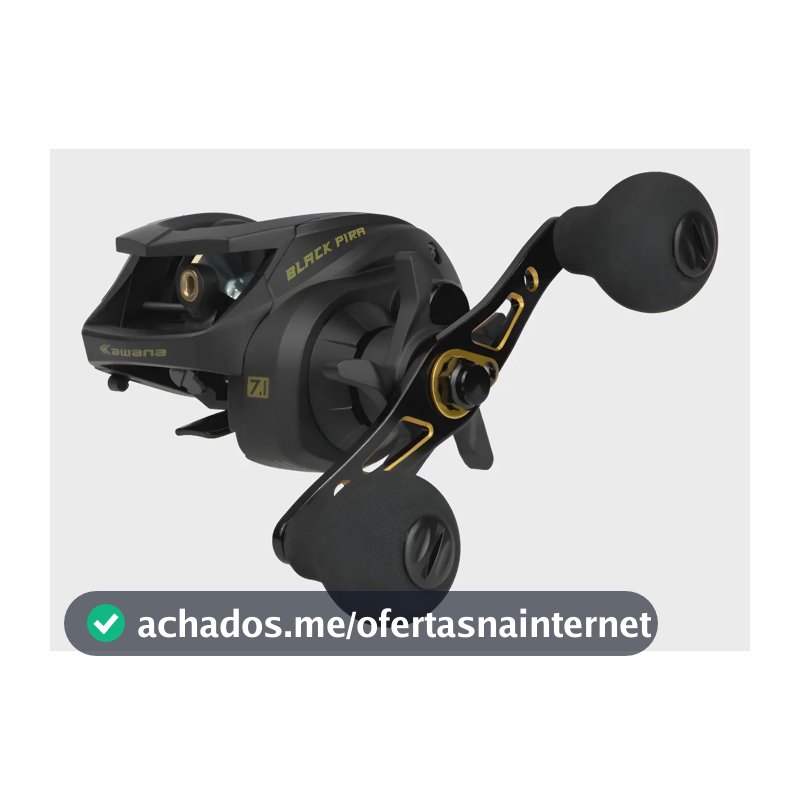 Carretilha De Pesca Black Pira 400 Big Game Pesqueiro para TAMBAQUI Preto Esquerdo