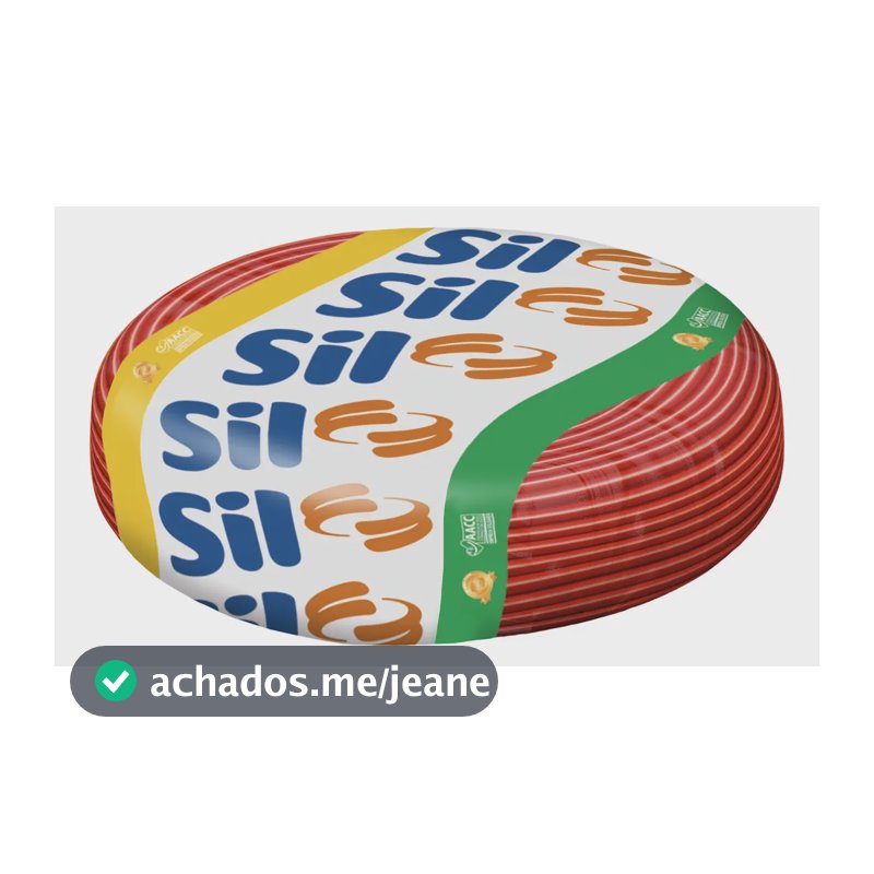 Cabo cordão flexível SIL Flexível 1x4mm² vermelho x 100m em rolo
