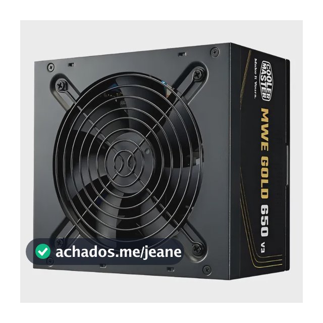 Fonte Cooler Master Mwe Gold 650 V3, 650w, Atx 3.1, 80 Plus Preto