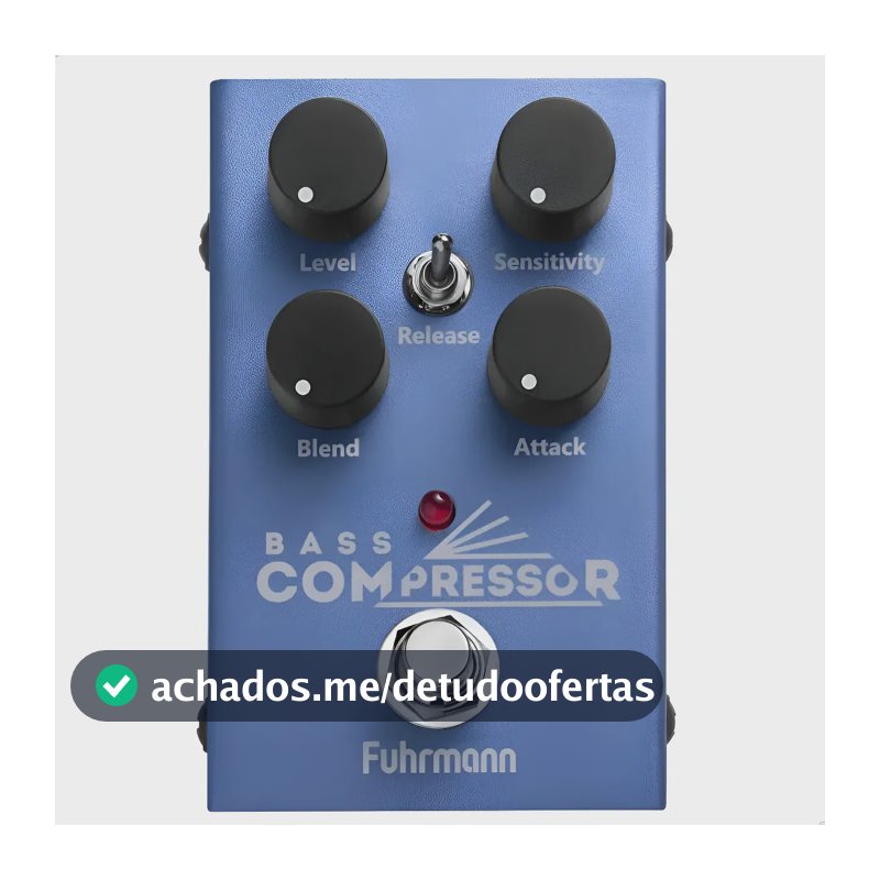 Pedal De Efeito Profissional Baixo Bass Compressor Fuhrmann Azul-claro