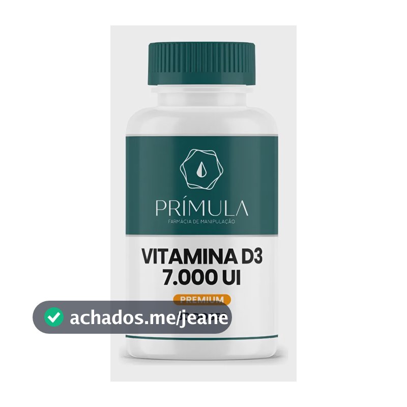 Vitamina D3 7.000 Ui 30 Cápsulas Sem Sabor Imunidade E Ossos Sem Sabor