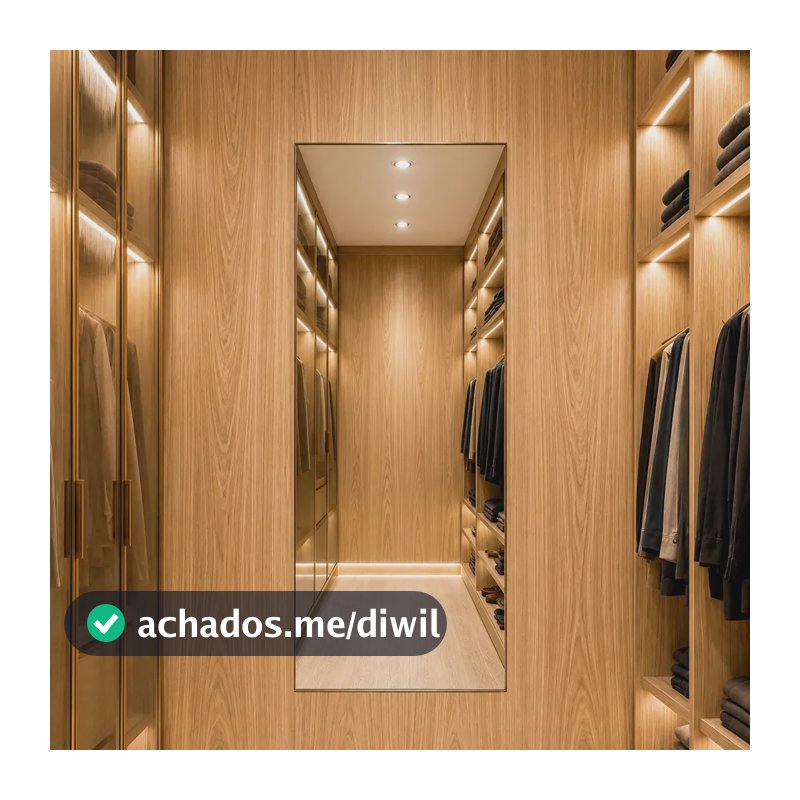 Espelho Florença 90x40cm Corpo Inteiro Grande Moderno Luxo Suporte