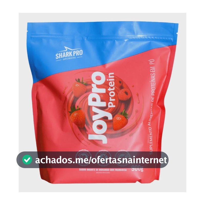 Whey Protein Joypro Refil 900g Shark Pro Iogurte Com Morango