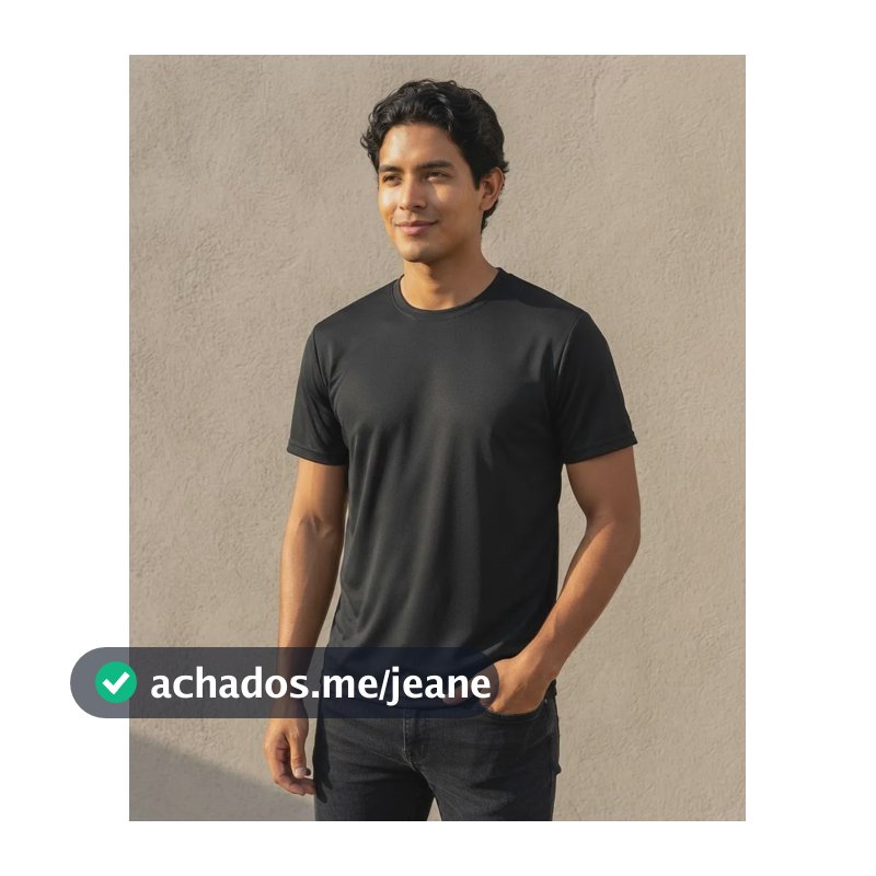 Camiseta Básica Malha Fria Preto G Lisa