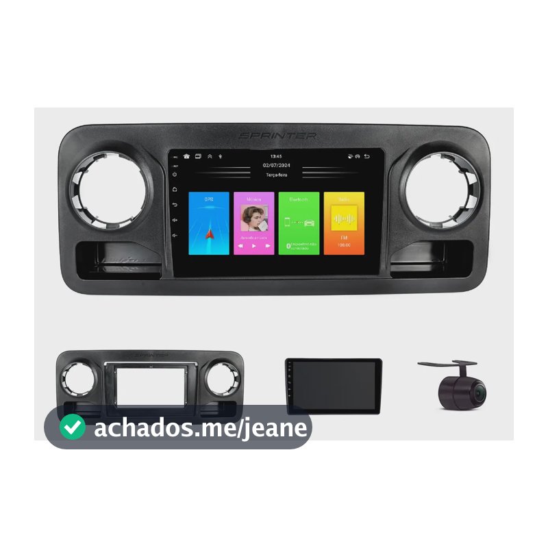Central Multimidia Android Sprinter 2023 Wifi  Bt Carplay 9p