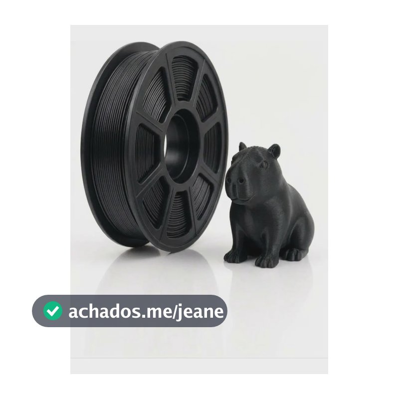 Filamento 3d Petg Preto 1,75 Mm 1 Kg Alta Resistência Preto