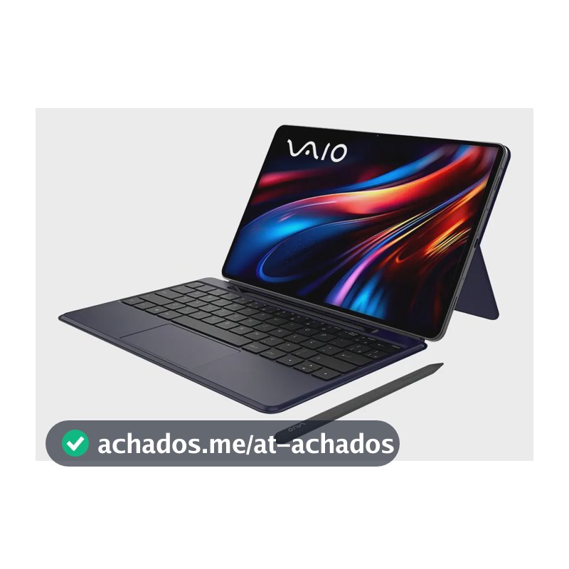 Tablet VAIO TL12 8GB RAM 256GB Octa-Core Tela AMOLED 12.6” 2.5K com Teclado de Conexão Inteligente e Caneta Ativa 5G WiFi Câmera 13MP + Selfie 12MP 10.090mAh Android 15 – Preto
